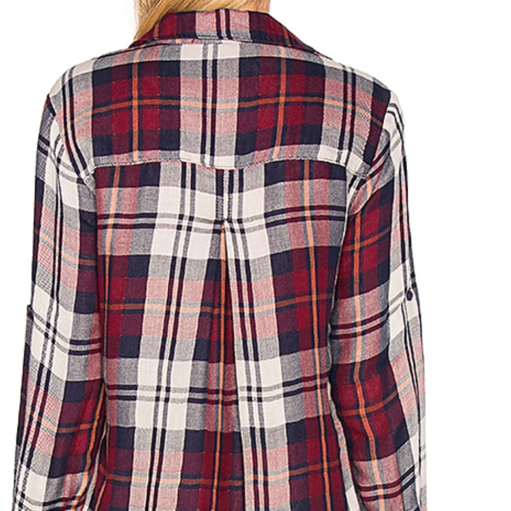 Pullover Plaid Button Down Shirt - image 4